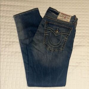 (Like New!!) Authentic-True Religion Men’s Blue Jeans-Skinny